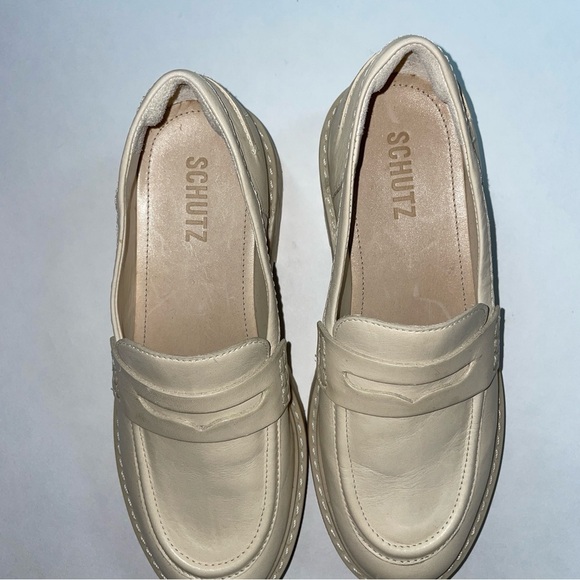 SCHUTZ Off-White Chunky Sole Loafers. Size 6. Never worn. - Picture 2 of 3